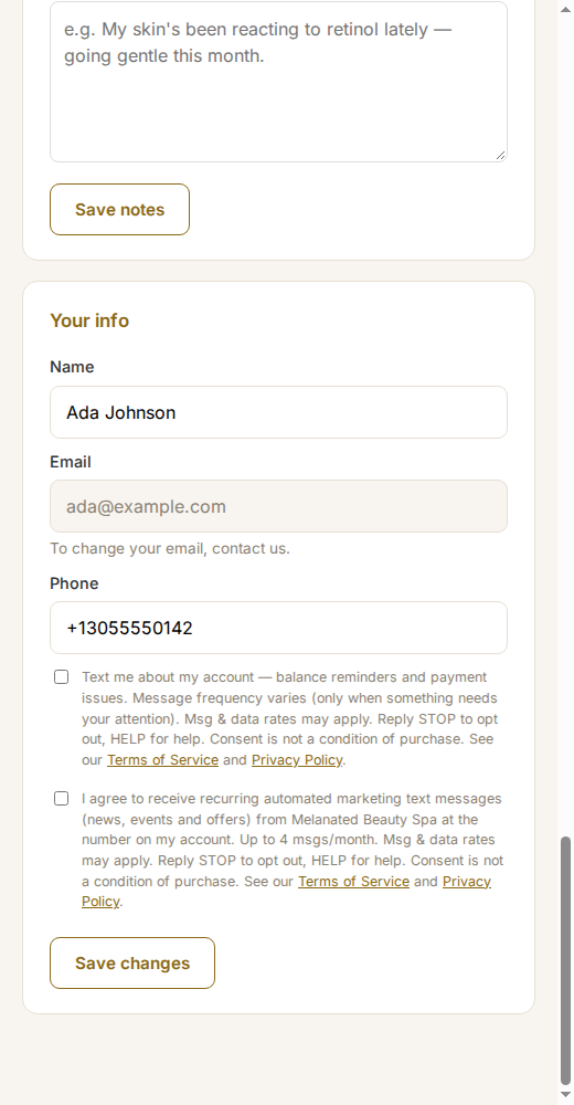 4. Number confirmed, the box shown unticked.